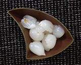A picture of step 1 of Lychee lemon mojito.