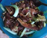 Foto langkah ke 1 dari resep Beef Teriyaki ala Hokben (Hoka-Hoka Bento) Daging sapi teriyaki.