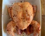 A picture of step 2 of Beer can Chicken on the Braai.