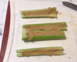 A picture of step 4 of Ants on a Log.