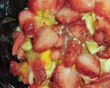 A picture of step 4 of Fruit Chaat With Mosambi Tang Twist 😋🍌🍓🍑.