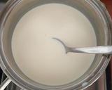A picture of step 1 of Panna Cotta with Peach Coulis.