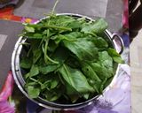 A picture of step 1 of Spinach raita.