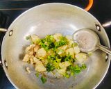 A picture of step 9 of SINGHADA PARANTHA 😋 Black Pepper Potato Sabji With Cucumber Raita (Vrat / fast Special Thal).