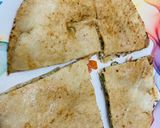 A picture of step 5 of Arabic bread egg sandwich.