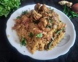 A picture of step 3 of Yakhani pulao.