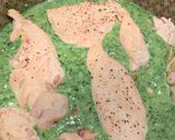 Foto del paso 5 de la receta: Pollo con salsa de espinaca 🍽