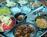 A picture of step 1 of Dry fruits and fruits dessert.