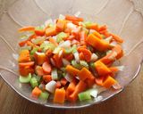 Foto del paso 8 de la receta: Ensalada de fideos hechos con lentejas rojas