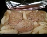 A picture of step 1 of Grecian pork chops.