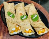 A picture of step 6 of Paneer roll.