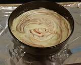 White Layer Cake with a Raspberry Swirl Cheesecake center layer and a Raspberry Cream Frosting recipe step 9 photo