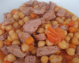 Foto del paso 4 de la receta: Garbanzos con butifarra y calabaza