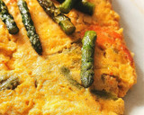 Foto del paso 6 de la receta: Tortilla de Espárragos verdes con Bacalao y Pimientos asados