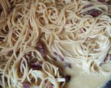 Carbonara spagetti recept fázis 3 fotója