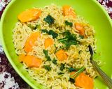 A picture of step 1 of Manchurian noodles.