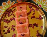 A picture of step 7 of Rose Coconut Burfi.
