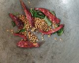 A picture of step 2 of Kobbari pachhadi.