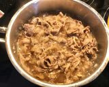 Hình bước làm 3 của món Cơm bò Gyudon (bò xào hành tây kiểu Nhật)