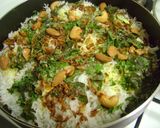 A picture of step 9 of Charcoal Smoked Chicken Tikka Biryani.