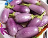 A picture of step 1 of Ramadan Special - Baked baby Eggplants (Yummy Appetizers).
