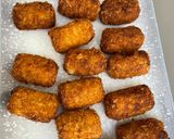 Foto del paso 6 de la receta: Croquetas Variadas, cecina, jamón ibérico, pollo, calçots y de chistorra con huevo frito😜😜😜😜