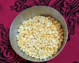 A picture of step 1 of Corn Halwa.