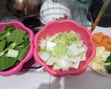 Foto langkah ke 1 dari resep Cap cay ayam,baso praktis.