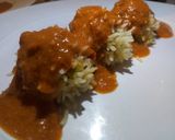A picture of step 9 of Chicken rice balls.