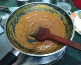 A picture of step 2 of BesanHalwa.