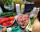 Tepsis húsgolyók zöldségekkel mediterrán módra recept fázis 1 fotója