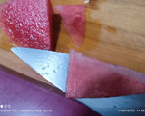 Foto del paso 1 de la receta: Carpaccio de sandía y melocotón, con sal