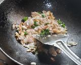 A picture of step 3 of Shepu(dill) green leafy vegetables sabji by.