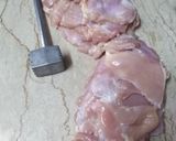 A picture of step 1 of Kentucky fried chicken burger.