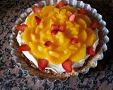 Foto del paso 5 de la receta: Torta con base de galletas, dulce de leche, crema y frutas 🍓
