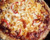 A picture of step 6 of Beef&chicken pizza.