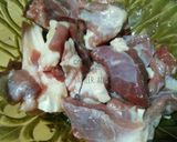 A picture of step 2 of Dehli style mutton qorma.