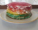 Foto langkah ke 8 dari resep Rainbow Mille Crepe.