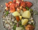 A picture of step 2 of Left over dal Sabji.