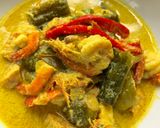 Foto langkah ke 5 dari resep Udang tempe pare gule hijau.