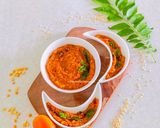 A picture of step 4 of Tomato Chutney South Indian style.