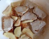 A picture of step 4 of Pork with cider and veg.
