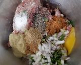A picture of step 1 of Mutton Kofta.