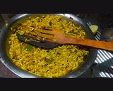 A picture of step 2 of Uggani with mirpakaya bajji.