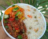 A picture of step 14 of Burabiscon shinkafa (rice couscous).