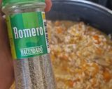 Foto del paso 5 de la receta Risotto de calabaza, champiñones, gorgonzola y crusty de salmón
