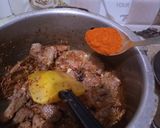 A picture of step 5 of Dhaba gosht.