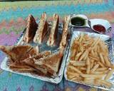 Chicken and eggs cheese sandwiches with french fries recipe step 4 photo