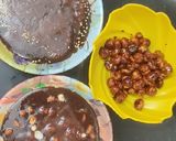 A picture of step 4 of Jaggery chikki.