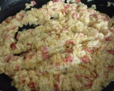 Foto del paso 8 de la receta: Berenjenas rellenas de chorizo ibérico y salteado de guisantes con arroz